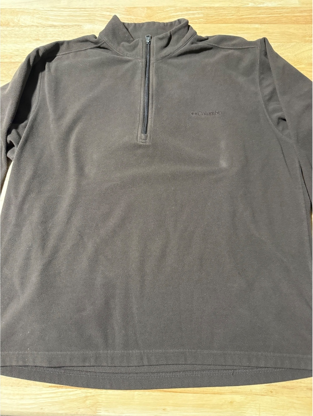 Men’s Columbia Chocolate Brown Fleece Quarter Zip Pullover Size Large